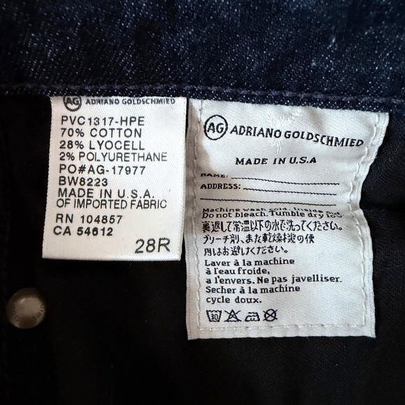 AG Adriano Goldschmied Ballad Slim Boot Jeans Dark Wash Lyocell 28 70s Style - Picture 9 of 10